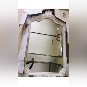 BRAND NEW RACHEL ASHWELL SHABBY CHIC Elegant White Ornate Wall Mirror